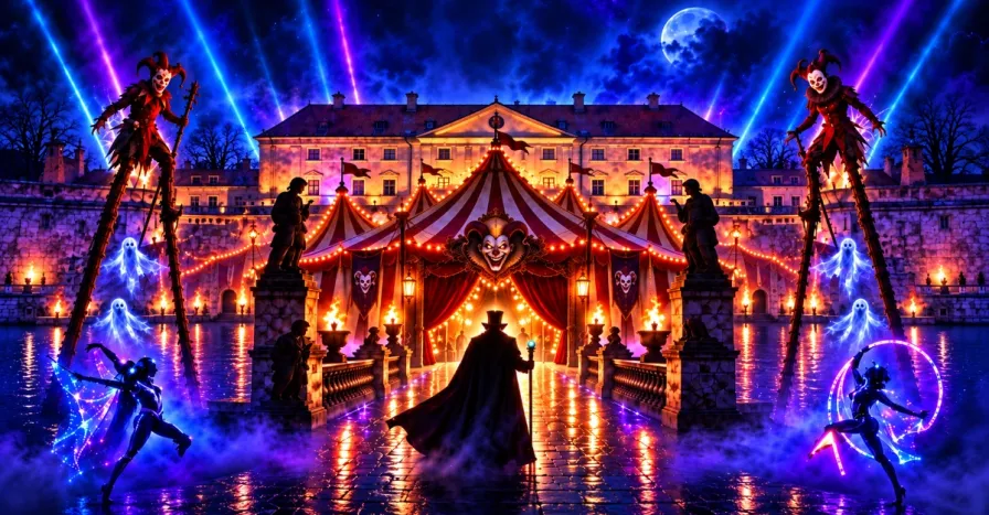 Nocny Hrad s Cirkusovym Stanom Magicka Noc Holicsky Zamok