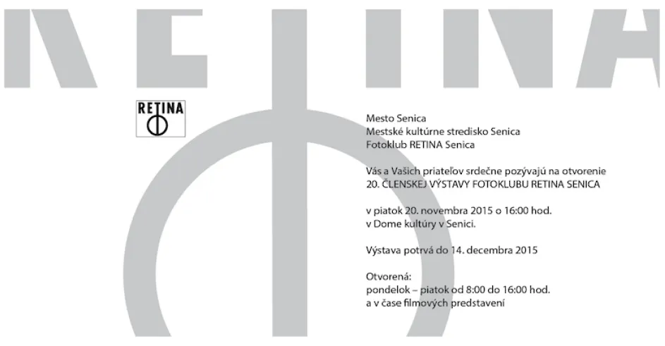 Mesiac Fotografie Retina Senica 2015