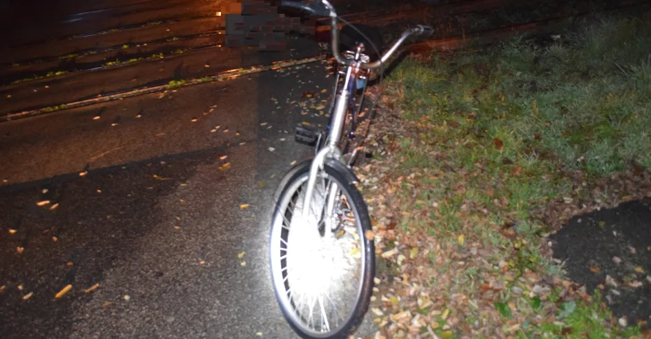 Policia Skalica Pad z Bicykla