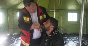 Tábor Kúty Stanové Mestečko Migranti 3