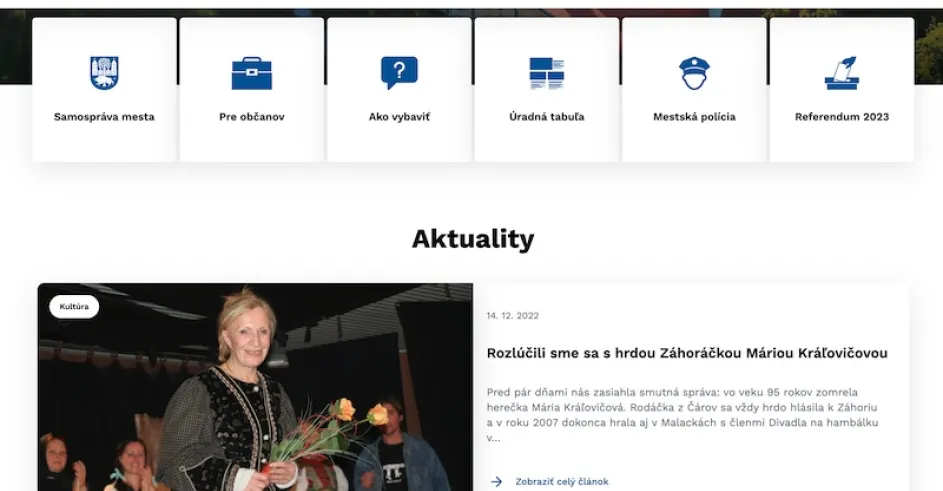 Nový Web Mesto Malacky