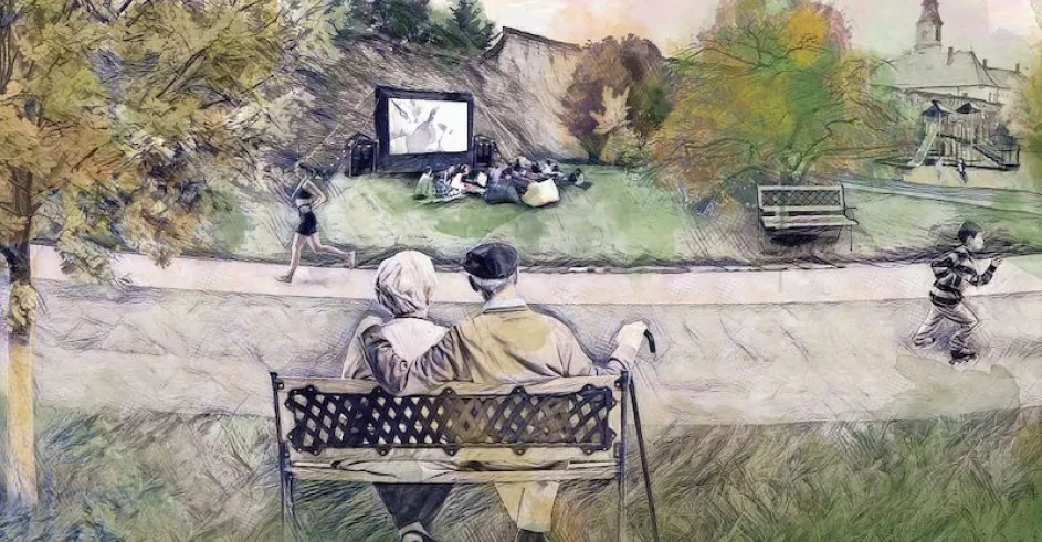 Skalica Ilustrácia budúcej podoby parku - autor Veronika Chovancová