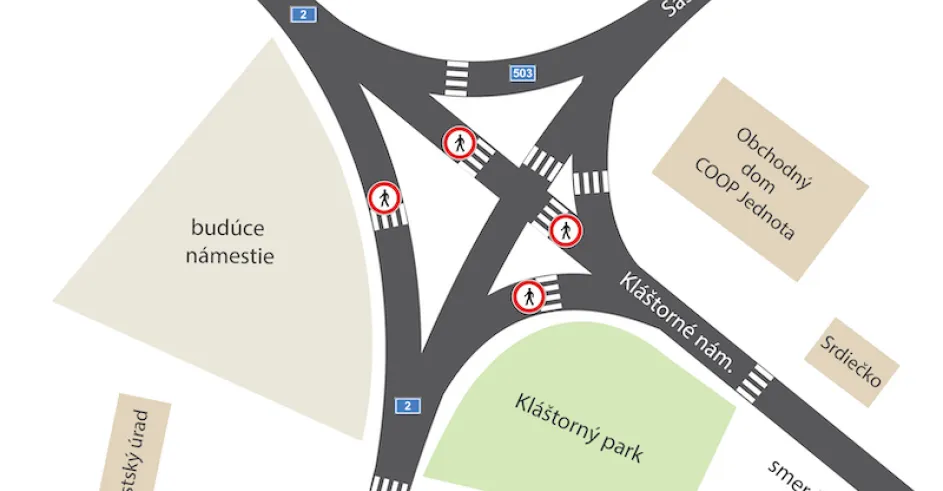 Malacky Zmena Dopravneho Znacenia Mapka Obmedzeni pre Chodcov