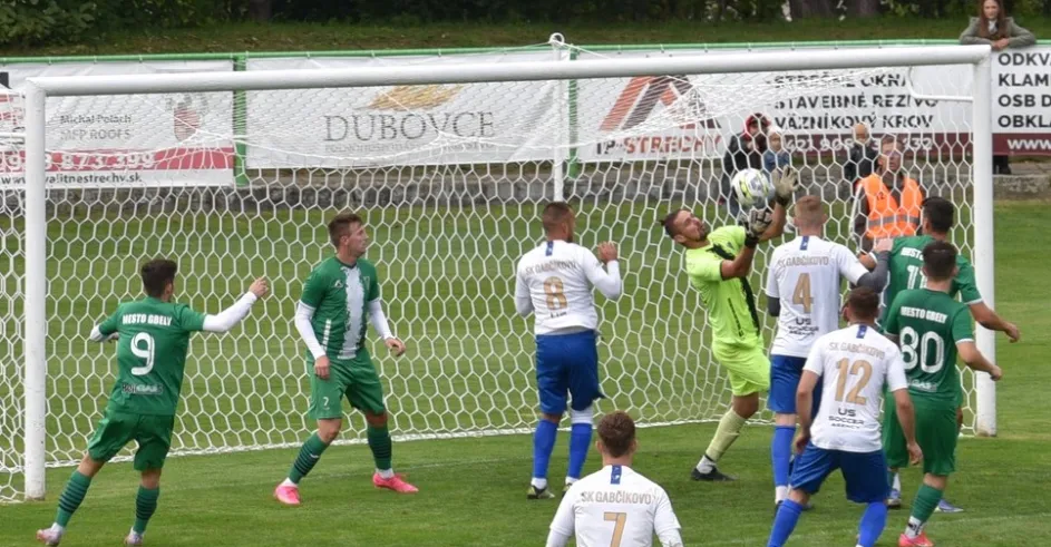 Foto zo zápasu Gbely - Gabčíkovo 2:3. Foto: Ján Bolebruch