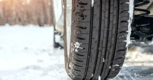Close Up Detail View Of Car Wheel With Unsafe Summ 2025 01 10 11 07 26 Utc