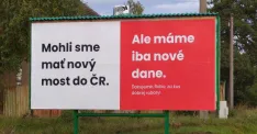 Jeden z billboardov na Záhorí pri hraniciach s Českou republikou (foto: Záhorí.sk)