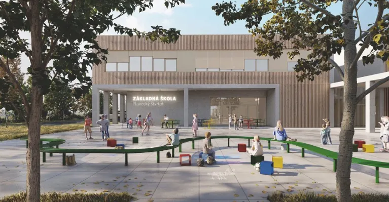 vizualizácia ZŠ, autori: Ing. arch. Michal Diviš, Ing. Matej Mičiak