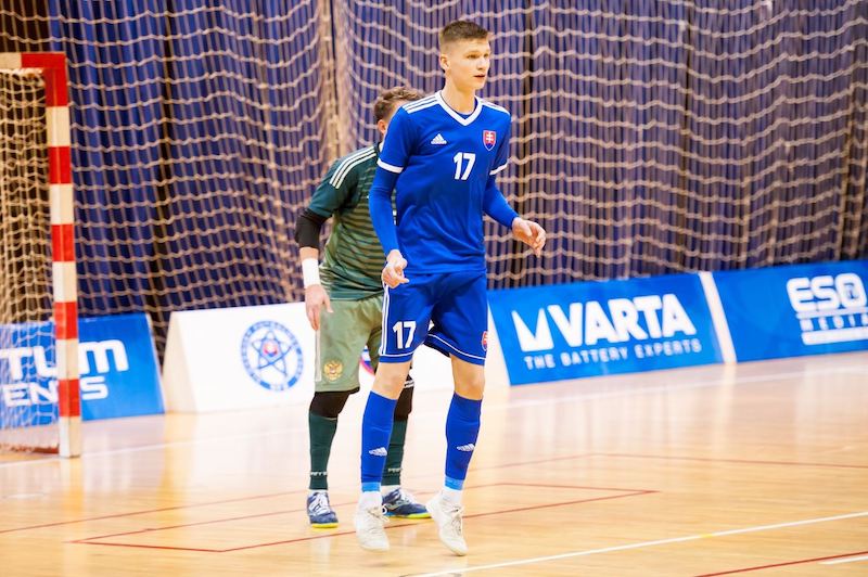 Daniel Čeřovský v zápase proti Rusku na Slovak Futsal Week 2018 v Trnave.