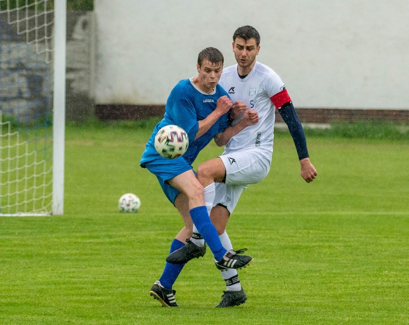 Zo zápasu Moravský Svätý Ján - Radošovce. Foto: Jozef Rusňák