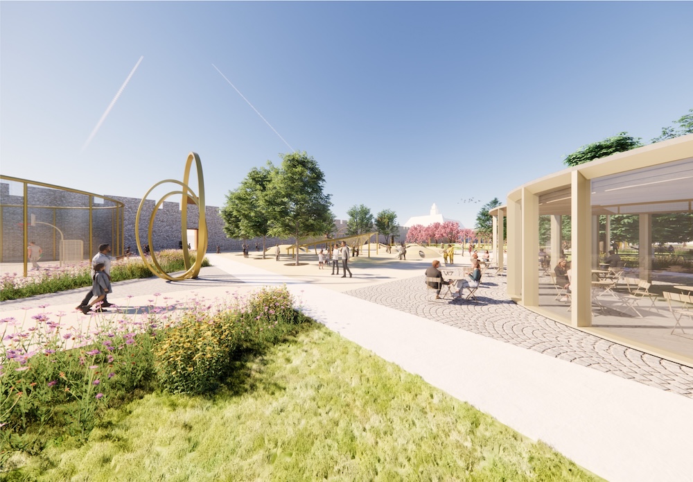 Mestský park pod hradbami - druhá cena HUA HUA Architects