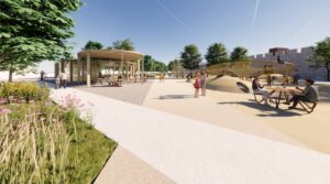 Mestský park pod hradbami - druhá cena HUA HUA Architects