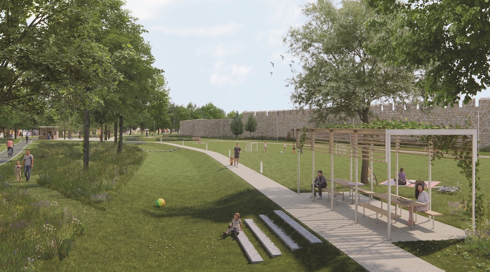 Mestský park pod hradbami Skalica Tretia cena - ateliér Toman
