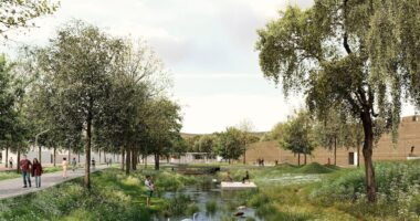 Mestský park pod hradbami Skalica - Víťazný návrh - ateliér Endorfine
