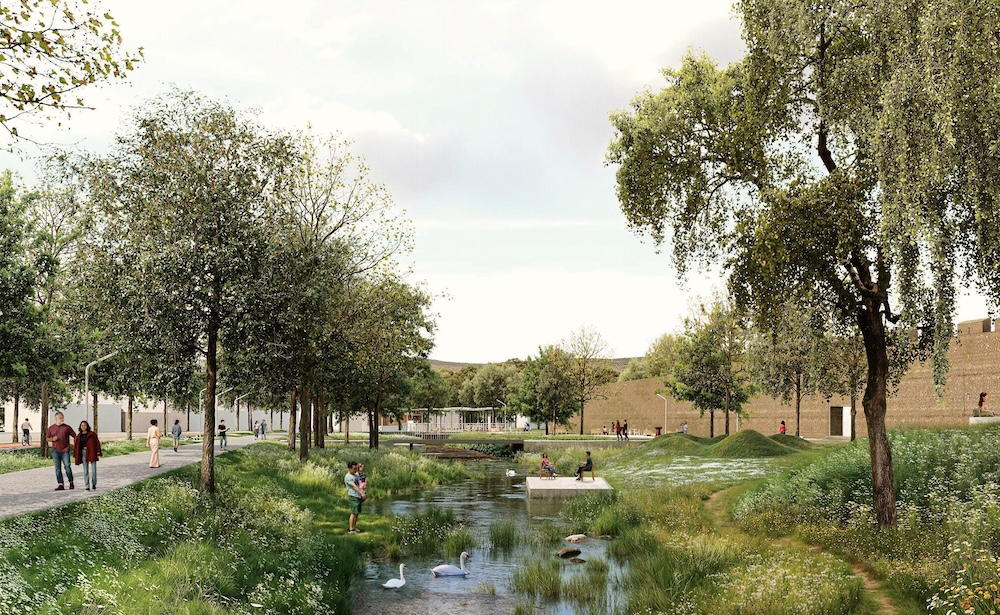 Mestský park pod hradbami Skalica - Víťazný návrh - ateliér Endorfine
