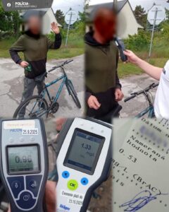 Cyklista Alkohol Policia