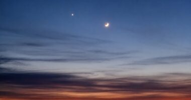 Obloha, noc, Jupiter, Mesiac, planéty